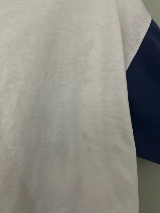 VINTAGE Looney Tunes White & Navy Button-Front Tee - Picture 4 of 4